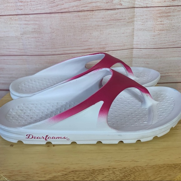 Dearfoams Recovery Rubber Thong Sandals LG (9-10) - Picture 2 of 4